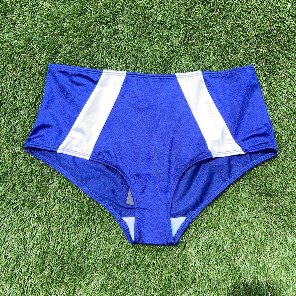 CHARNOS Sorrento High Waist Control Brief Navy/White Size 8